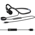 Wired Bone Conduction Headphones, No Earbuds, HD Microphone