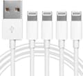 4-pakning [Apple MFi-sertifisert] Lader Lightning til USB-ladekabel 1,8m Ledning Kompatibel iPhone_yux