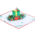 Miniatyrbillede 3 af 5: Farverig Julegaveæske Kort 3d Pop Up Børns Julehilsenskort