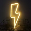 Pikkukuva 1 / 5: Neon-kyltti Ukkonen Paristo- ja USB-käyttöinen Lämmin Valkoinen Taide LED-koristevalot Seinäkoriste Olohuoneeseen