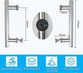 Miniatyrbild 2 av 4: 2-pack Shower Door Knobs Chrome Plated Door Knobs Double Sided Door Knobs Hole Distance 145 mm For Shower Door Glass Doors (FMY)