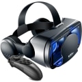 Miniatyrbilde 1 av 5: 3D VR-briller Virtuell Realitet Fullskjerm Bredvinkel VR-briller Boks for Briller med Bluetooth Fjernkontroll (Svart Pro)