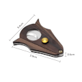 Miniatyrbillede 2 af 5: Cigar Cutter Låsesystem Træ Rustfrit Stål Dobbelt Skær Cigar Guillotin Cutter i Gaveæske