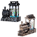 Miniatyrbillede 2 af 5: Julemand Snemand Elg LED Lys Tog Julemand Glædelig Jul Ornament Hjem Nyårs Dekoration Sølv