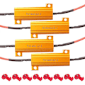 Miniatyrbillede 1 af 5: 4 stk. 50W 6ohm LED Belastningsmodstande LED Blinklysmodstand Blinkadapter Flash Fix Fejl til LED Blinklys LED Nummerpladelys DRL