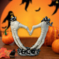 Pikkukuva 5 / 5: Halloween-kallohahmokoriste Koti Resin käsityöt Halloween-juhlan koristeluun takkaan, kummitustaloon tai keskelle