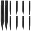 Miniatyrbillede 4 af 4: 10 stk. Havelampe Pæl Tilbehør Plast Solcellelys Pigge Udskiftning Julemandspind Sort 14X1.4CM Black 14X1.4CM