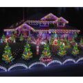 Miniatyrbilde 4 av 5: 4 Sett Solcelled Julelys Multifarget 6 LED Julelys for Utendørs Juledekorasjoner, Solcelledrevet Lite Juletre