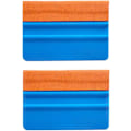 Miniatyrbilde 1 av 5: (Pakke med 2, oransje) Høy kvalitet squeegee med skinnkant for bilvinylfolier, holdbar squeegee for vindusfolier, squeegee