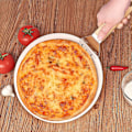 Miniatyrbillede 2 af 5: Pizza Spatel, Rund Pizza Paddel Med Træhåndtag Og Rustfrit Stål Metalbakke Til Hjemmelavede Pizzaer, Kager, Dej Etc, 10 Tommer