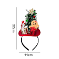 Miniatyrbillede 2 af 5: Shape5 Sequin Santa Hat Pandebånd Med Guldtonet Glitrende Krone, Juletema Hårtilbehør