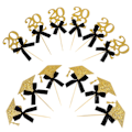 Miniatyrbilde 3 av 5: 12 stk. Utdanning Cupcake Toppers Kakeinnstikk Toppers Kakepynt Svart 10.8X6CM