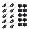 Miniatyrbillede 2 af 2: Sort Flagstang Haveflag Tilbehør Flagstang Stopper Metal Tøjclips Flagklips Sort 3,2x3,2cm