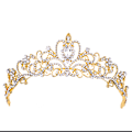 Miniatyrbillede 1 af 4: Guld Tiara Kroner til Kvinder Piger Prinsesse Krone Tiaraer til Kvinder Tiaraer til Piger Brude