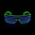 Pikkukuva 1 / 5: Lasit Blink Led Aurinkolasit Valoavat 80-luvun Vaatteet, Edm, Juhlat Rb03 (Vaaleanvihreä-sininen) (1kpl)
