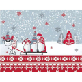 Miniatyrbild 1 av 5: Jultomte Nisse Älg Julbordstablett Rektangulär Julbordstablett Grå