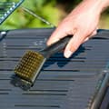 Miniatyrbillede 4 af 5: Net- og jernplade, sort, rusten, stålbørste BBQ grillrensebørste grillrensebørste