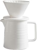 Miniatyrbild 1 av 5: Pour Over Coffee Maker Set, Premium Ceramic V60 Dripper And Carafe, 1-2 Cup Home Filter Coffee Maker (white)