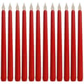 12 LED Taper Flameless Candles with Flickering Flame Effect
