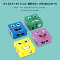 Miniatyrbild 2 av 5: Färgglada Rubiks kub byggklossar set Emoji Montessori IQ Puzzle Interactive Game