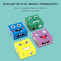 Miniatyrbild 2 av 5: Färgglada Rubiks kub Byggklossar Set Expression IQ Pussel Interaktivt spel Ansikte Ändra Tänk Träning Trä