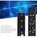 Miniatyrbild 7 av 8: Ps4 Slim Kylfläkt Spelkonsol Kylfläkt Abs Svart Spelkonsol Kylfläkt USB -driven Automatisk Intelligent Extern Kylare Med Hub För Ps4