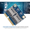 Miniatyrbild 3 av 7: Pcie Mpcie Adapter Abseen Pcie till Dual Micro Secure Digital Memory Adapter Card Converter Extender Card
