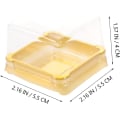 Miniatyrbild 2 av 8: 50 st Deli-behållare med lock Macaron-behållare Cheesecake Clear Moon Cake Boxes Mooncake Förpackningsbricka Fäste Mandelkakor Mooncake Box Ägg