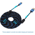 Miniatyrbild 8 av 8: Ps4 Controller Laddare Laddningskabel 10Ft 2 Pack Nylon Bfor RAIDed Laddningskabel Abs Heavy Duty 3M USB Laddningskabel För Ps4 Xbox One Controller