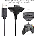 Miniatyrbild 7 av 8: Laddare för en X360 Xbox 360-kontroll Xbox 360-kabel Abs 2 i 1 1,5M laddningskabel för Microsoft Xbox 360-kontroll Snabbladdning (svart) (svart)