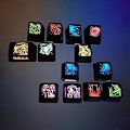 Miniatyrbild 2 av 5: 1 set Personality Keycap Mekaniskt tangentbord Gaming Key Caps för Blade & Soul Pattern (Färg: Force Master)