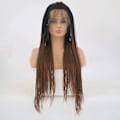 Miniatyrbild 3 av 5: Hårförlängningar Fashian T Färg Långt rakt hår Gradientfärg Liten Scorpion Dirty Wig Front Spetsperuk (Färg: Fotofärg, Storlek: 22