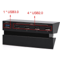 Miniatyrbild 3 av 8: USB Hub för PS4 USB Hub för PS4-konsol Abs Black High Speed ​​5 Ports USB Hub 2.0 3.0 Expansion Hub Controller Adapter för Ps4-spelkonsol
