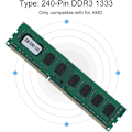 Miniatyrbild 5 av 6: Pc3 10600 Workstation 4Gb Ddr3 2Gb Ddr3 1333Mhz 240Pin för stationärt moderkort dedikerat minne