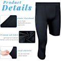 Miniatyrbild 2 av 7: 2-pack herr 3/4 ettbens kompressionstights Unisex Leggings Atletisk baslager för basketsport R Style Medium R Style Medium