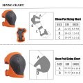 Miniatyrbild 4 av 4: Set Skydd - Inline knäskydd Barn - Set för barn och vuxna [6 delar] - Perfekt skydd för stora områden (orange)