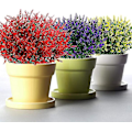 Miniatyrbild 2 av 3: Konstgjord lavendelblomma 2 delar En bukett Lila lavendelbukett Realistisk simulering lavendelväxter