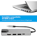 Miniatyrbild 4 av 8: Digital analog dockningsstation Displaylink 5 i 1 typ-C-nav aluminiumlegering 5 i 1 typc-hub till hdmi-adapter 4K typc till gigabit Ethernet Rj45