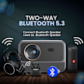 Miniatyrbild 7 av 7: Android Bluetooth 5G dual-band WIFI HD 1080P projektor LED-projektor för kontorshem