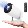 Miniatyrbild 7 av 7: 4K HD miniprojektor, 120 ANSI Smart WiFi 2.4G/5G Android 11.0 projektor för väggtak, automatisk keystone-korrigering, 180 vinkeljusterbar