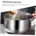 Miniatyrbild 7 av 8: Rostfritt stål Kokgryta Rostfritt stål Stockpot Petit Pot Kök Stock Pot Rostfritt stål Stock Pot med lock Stor gryta blandningsskålar