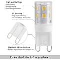 Miniatyrbild 3 av 8: 10st G9 2W 16LED Mini LED-lampor, keramisk bas Ögonskydd Dimbar design LED-lampor, energibesparande 30 Watt Halogen Ekvivalent för