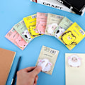 Miniatyrbild 4 av 7: 4-pack tecknade djur Självhäftande anteckningar Kawaii Anteckningsblock Markörer Flaggor Hemmakontorsmaterial Studenter Lärare, 160 ark
