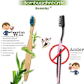 Miniatyrbild 5 av 6: Förpackning med 10 mjuka tandborstar i bambu, premium tandborsteborstar, 100 % BPA-fri, plastfri