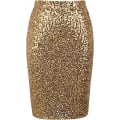 Miniatyrbild 1 av 7: Dampaljetter rock pennkjol hög midja glitter sjöjungfru rock bodycon midikjol