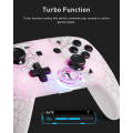 Miniatyrbild 4 av 5: switch Controller, Wireless Switch Pro Controller för Switch/switch Lite/switch Oled, 8 färger Justerbar LED trådlös fjärrkontroll Gamepad med unik