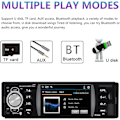 Miniatyrbild 5 av 5: Biladapter 1 Din 4,1 tums bilradio Bluetooth 4,2 Fjärrkontroll Flerfärgad belysning Audio Video MP5-spelare TF USB Bilstereo Snabbladdning