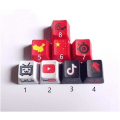 Miniatyrbild 1 av 2: 1 stycke anpassad förtjockad PBT Dye Sublimation Key Cap Mekanisk tangentbord Keyboard R4 Höjdprofil (Färg: Modell 7)