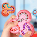 Miniatyrbild 4 av 5: IQ-spel Rubik's Cube Toy, Spin Finger 3D-pussel, Fidget Spinner, Rubik's Cube Puzzle, Six-Side Spinning Top Magic Bean rosa