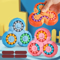 Miniatyrbild 5 av 5: IQ-spel Rubik's Cube Toy, Spin Finger 3D-pussel, Fidget Spinner, Rubik's Cube Puzzle, Six-Side Spinning Top Magic Bean rosa